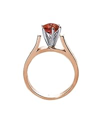 0.80 Ct Round H/I I1 Diamond 14K Rose Gold Ring