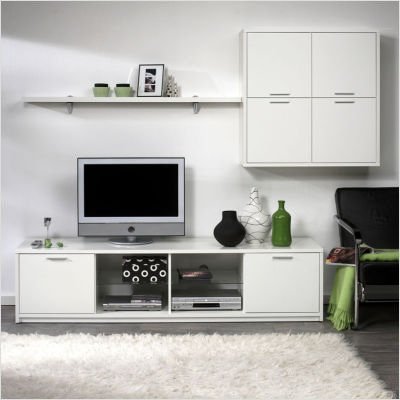 Metro 74 "TV Stand in White