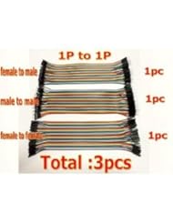 3 x 40P 20cm Dupont Wire Jumper Cable 2.54 1P-1P Male-Male/Female-Female/Female-Male
