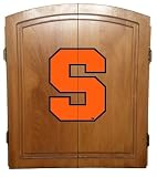 Syracuse Orange Dart Board Cabinet Set
