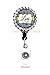 Retractable Badge Reel - Navy Blue Mum with Swarovski Rhinestones - Personalized Name - Badge Holder