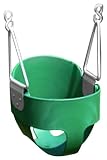 Eastern Jungle Gym High Back Full Bucket Swing With Coated Chain - Green
