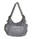 Perlina New York Lavender Leather Hobo Handbag