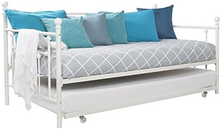 Trent Home Cebu Twin Metal Daybed with Trundle in White