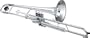 Jupiter 530 Series C Valve Trombone, Lacquer Yellow Brass Bell
