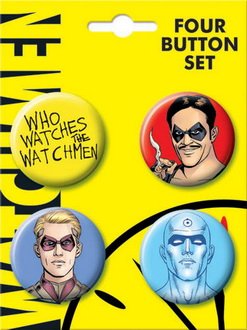 The Watchmen Comedian Ozymandias Doctor Manhattan Button Set 81963BT4