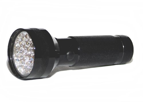 Keystone 28BK 28-LED Super Bright Aluminum Flashlight with Batteries,  Black