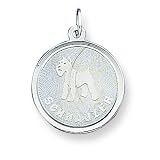 Sterling Silver Schnauzer Disc Charm with 20 inch Sterling Silver Chain