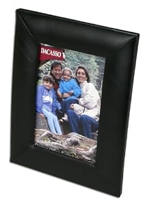 Black Leather 4 x 6 Picture Frame