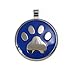 LuckyPet Paw Print Enamel Jewelry Pet ID Tag for Dogs and Cats, Personalized Engraving on The Back Side