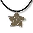 Star Pendant Swarovski CZ Diamonds Stainless Steel on Cord Necklace by Bucasi
