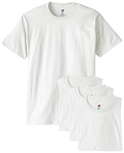 Hanes Men's 4 Pack Short Sleeve ComfortSoft T-Shirt, White, Large