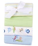 Baby Starters Unisex Receiving Blankets 4-Pack - neutral, one size