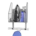 Spectrum Basket with Ironing Board Holder Pewter
