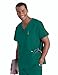 Landau Essentials Men's 5 Pocket Scrub Top, Hunter Green, Large