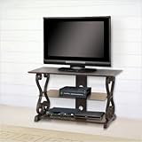 Clef 43" TV Stand in Distressed Antique Walnut