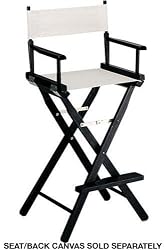 Director' s Bar Stool Frame, 30"H, BLACK