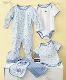 First Impressions Baby Boy or Girl Six-Piece Printed Set