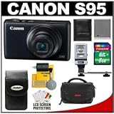 Canon PowerShot S95 10 MP Digital Camera with 8GB Card + Battery + Case + Flash + Cleaning Kit