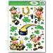 Leprechaun/Shamrock Glass - Window Clings 12in. x 17in. Sheet Pkg/1