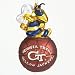 Georgia Tech Yellow Jackets 5 Glass Mascot Basketball Ornament