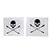 Generic 2x Skull Oars Kayak Paddle Vinyl Decals for Fishing Boat Car Truck Stickers RS.580.00