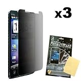 Three Privacy LCD Screen Guards / Protectors for HTC EVO 4G