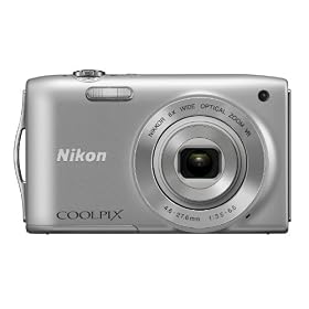 Nikon COOLPIX S3300 16 MP Digital Camera with 6x Zoom NIKKOR Glass Lens and 2.7-inch LCD (Silver): Camera &amp; Photo