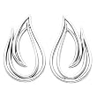 14K White Gold Freeform Earring