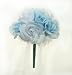 Light Blue and White Silk Rose Toss Bouquet - Wedding Bouquet