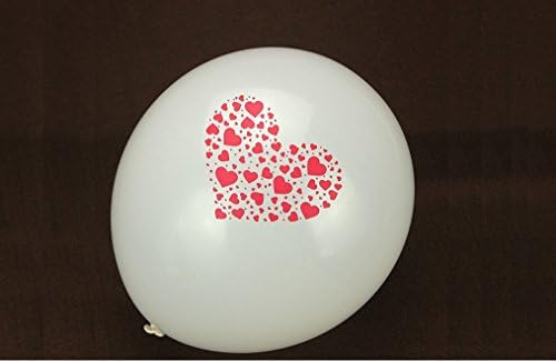 Romantic Wedding 12 Inches Balloons With Heart Prints For Marriage Proposal and Wedding Decoration,100pcs White