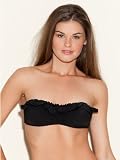 GUESS After Party Bandeau Bra Bikini Top, BLACK (MEDIUM)