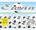 FOOTBALL personalised bedroom wall border with CLUB CREST - BLACK BALLS