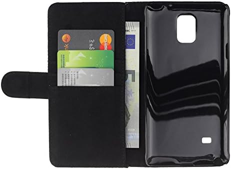 TORNADOCOVER Unique Image Design Flip Wallet Leather Card Slots Pouch Protection TPU Black Hard Rugged Protection Phone Case Cover for Samsung Galaxy Note 4 SM-N910 - monster dragon teeth scary black horn