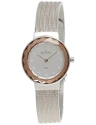 Skagen Womens 456SRS1 White Label Analog Display Analog Quartz Silver Watch