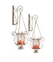 Hanging Wire Basket Wall Mount Sconce Votive Candleholder Set Of 2