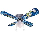 Disney Pixar Toy Story Buzz Lightyear 42 inch Hugger Ceiling Fan with Light 3 Speeds and Reversible Blades