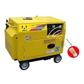 Click here to buy 6000 Watt Diesel Generator W Remote Control by Amico.