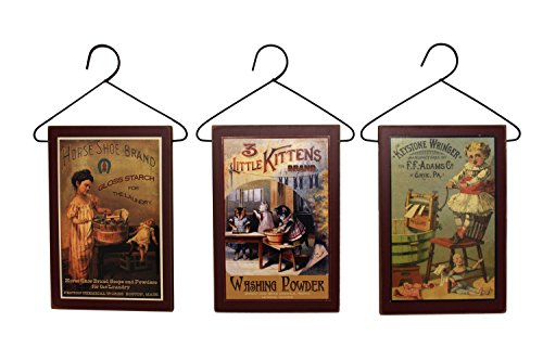 Vintage Laundry Advertising Signs ~ Set of 3