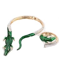 new arrival green Crocodile necklace bracelet set, bubble bib NECKLACE,jewelry set(wiipu-B258)