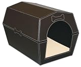Petmate Boutique Leather Indoor Dog Home, Dark Brown