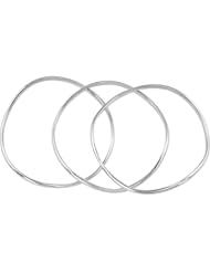 Sterling Silver Set of 3 Bangle Bracelets