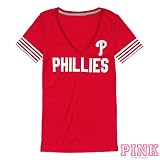 Philadelphia Phillies Victoria's Secret PINK&Atilde;&macr;&Acirc;&iquest;&Acirc;&frac12; V-Neck Half Sleeve Tee