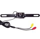 Electronics : NIGHT VISION 6LED 6 LED Car License Plate Waterproof Wide Angle Car Rear view Backup IR Camera Set with 5m RCA cable