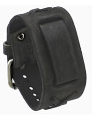 Nemesis #FXB-KK Charcoal 39mm Wide 20mm Lug Width Wide Leather Watch Cuff Band