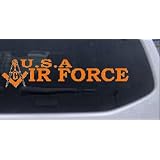 10in X 2.4in Orange -- Air Force Masonic Compass and Square Military Car Window Wall... by Rad Dezigns