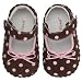 Pediped Originals * Grace -- Brown/ Dots * Soft Leather-Soled Shoes! SMALL (US size: 4-4.5 / 6-12 months / EU Size 19)