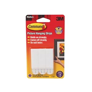 3M Command 17201 Medium Picture Hanging Strips, 3-Sets by 3M