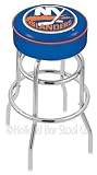 New York Islanders 25 inch Double-Ring Chrome Bar Stool