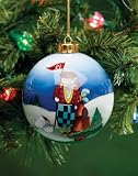 Golfer Glass Ornament